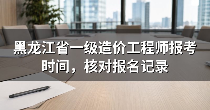 黑龙江省一级造价工程师报考时间，核对报名记录