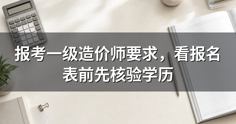 报考一级造价师要求,看报名表前先核验学历