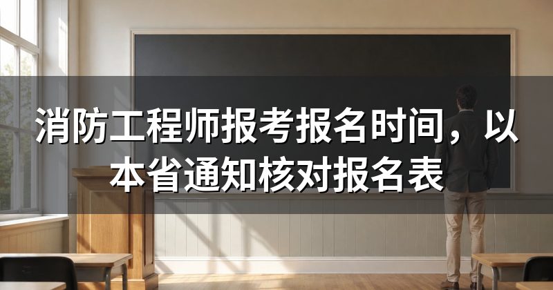消防工程师报考报名时间,以本省通知核对报名表