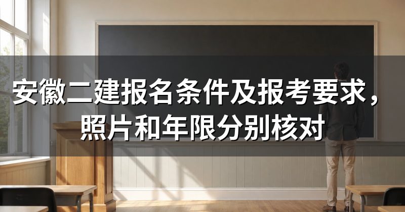 安徽二建报名条件及报考要求，照片和年限分别核对