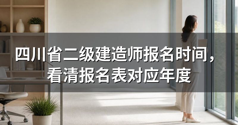 四川省二级建造师报名时间，看清报名表对应年度