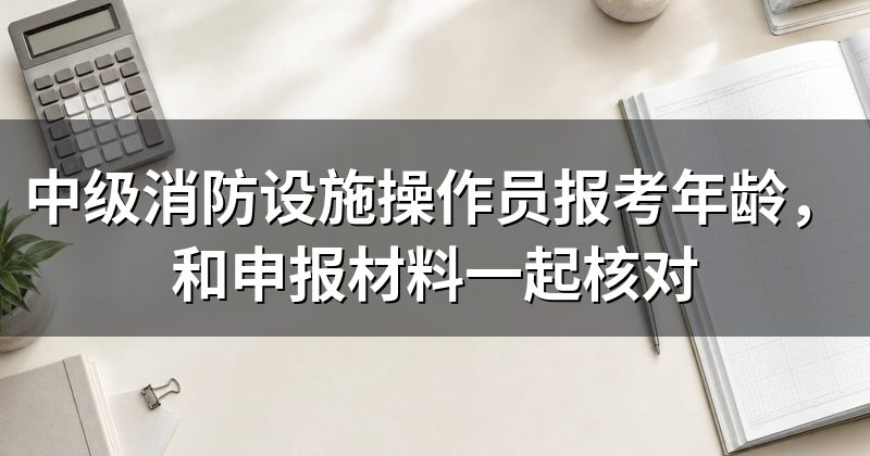 中级消防设施操作员报考年龄，和申报材料一起核对