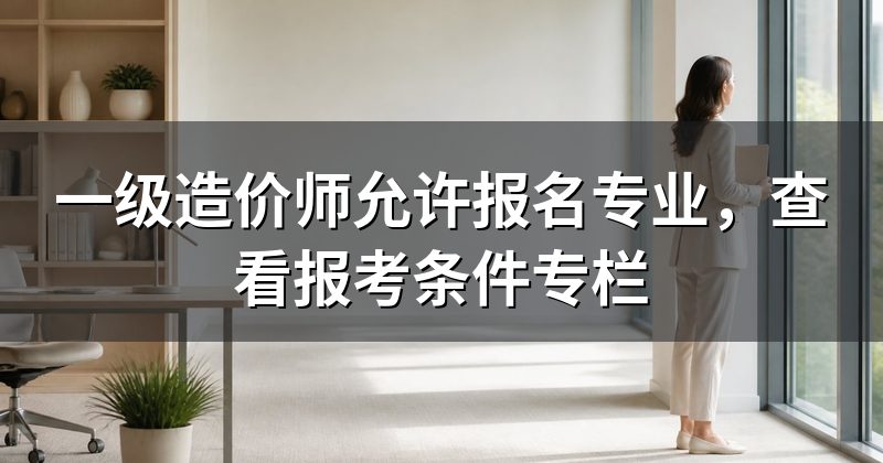 一级造价师允许报名专业,查看报考条件专栏