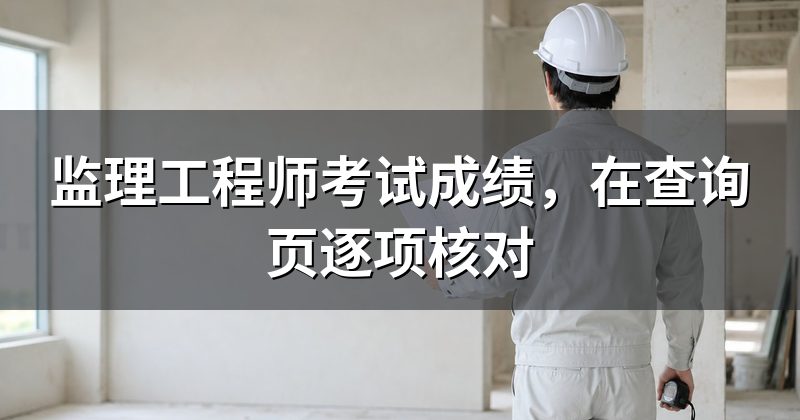 监理工程师考试成绩,在查询页逐项核对