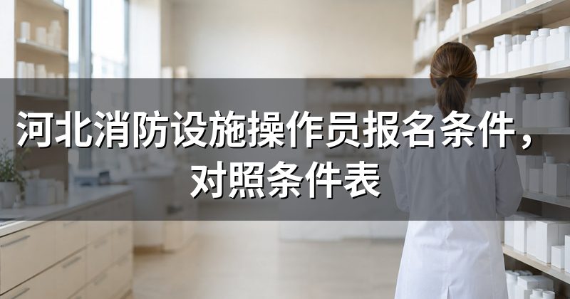 河北消防设施操作员报名条件，对照条件表