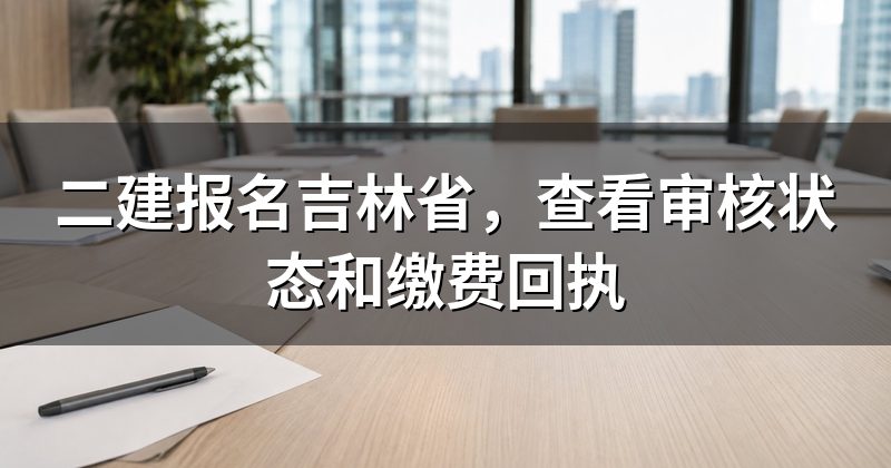 二建报名吉林省,查看审核状态和缴费回执