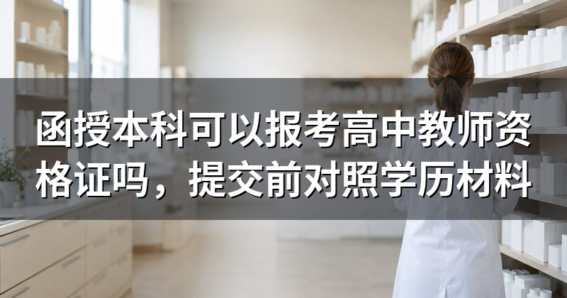 函授本科可以报考高中教师资格证吗,提交前对照学历材料