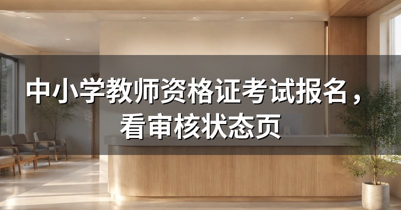 中小学教师资格证考试报名,看审核状态页