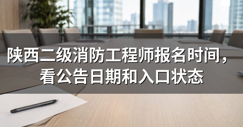 陕西二级消防工程师报名时间，看公告日期和入口状态