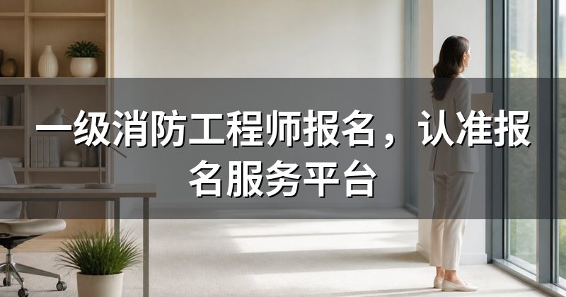 一级消防工程师报名,认准报名服务平台