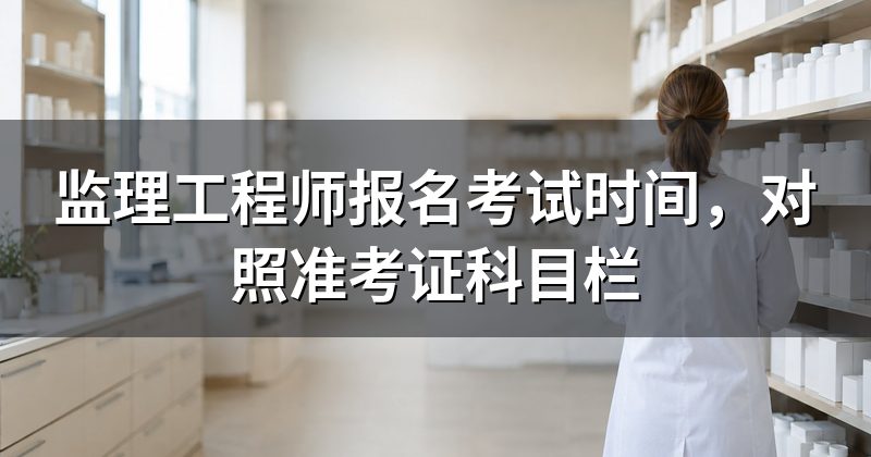 监理工程师报名考试时间,对照准考证科目栏