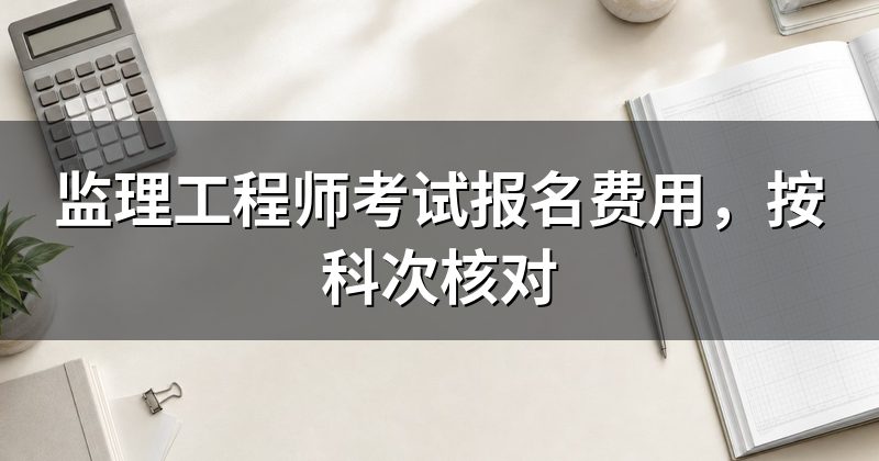 监理工程师考试报名费用,按科次核对