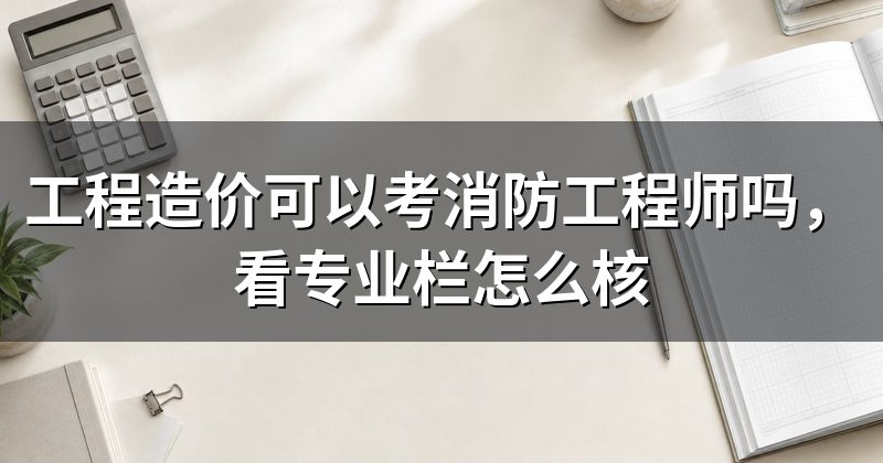 工程造价可以考消防工程师吗，看专业栏怎么核