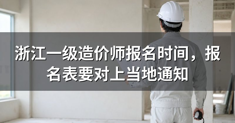 浙江一级造价师报名时间,报名表要对上当地通知