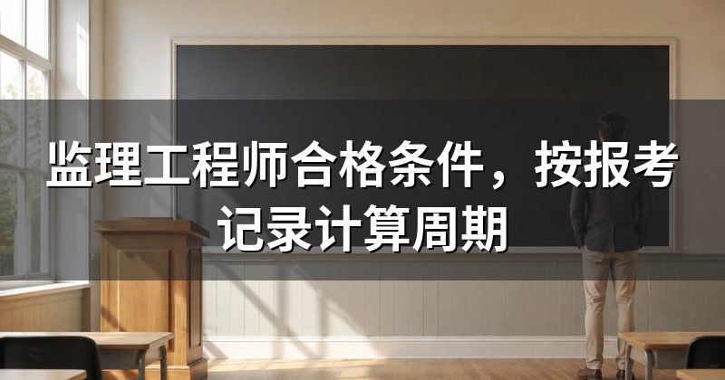监理工程师合格条件，按报考记录计算周期