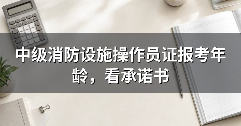 中级消防设施操作员证报考年龄，看承诺书