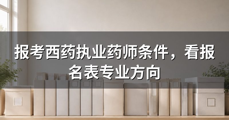 报考西药执业药师条件,看报名表专业方向