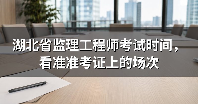湖北省监理工程师考试时间，看准准考证上的场次