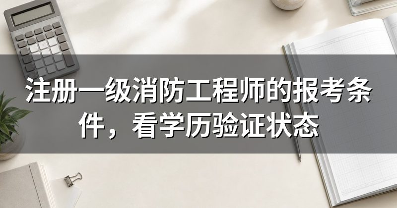 注册一级消防工程师的报考条件，看学历验证状态