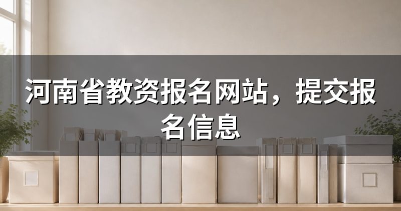 河南省教资报名网站，提交报名信息