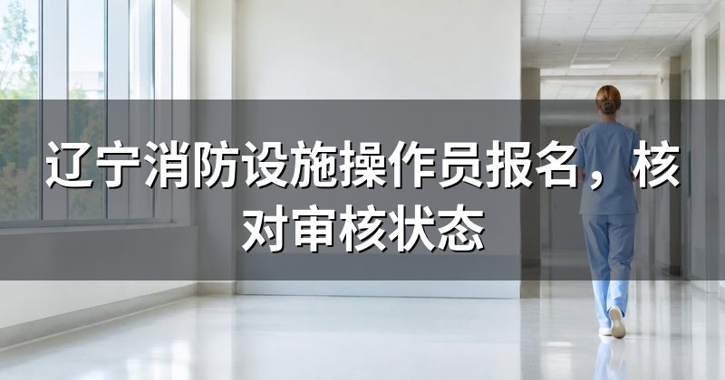 辽宁消防设施操作员报名，核对审核状态