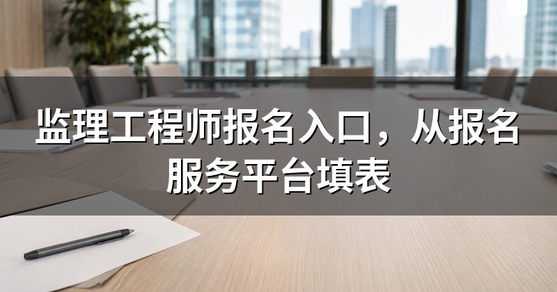 监理工程师报名入口，从报名服务平台填表