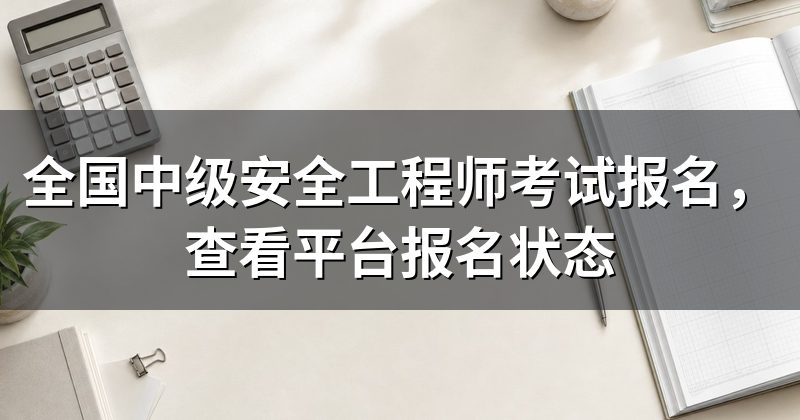 全国中级安全工程师考试报名,查看平台报名状态