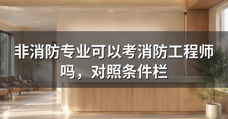 非消防专业可以考消防工程师吗，对照条件栏