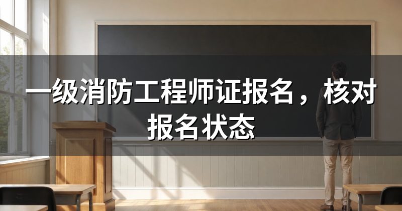 一级消防工程师证报名,核对报名状态