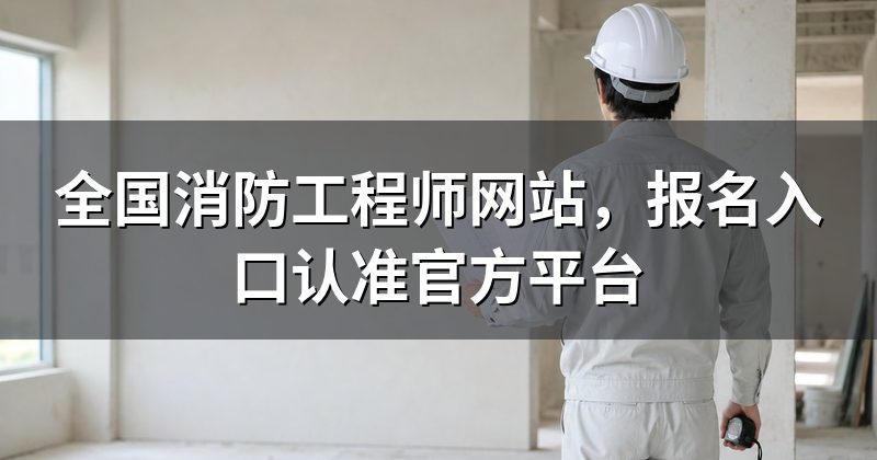 全国消防工程师网站，报名入口认准官方平台