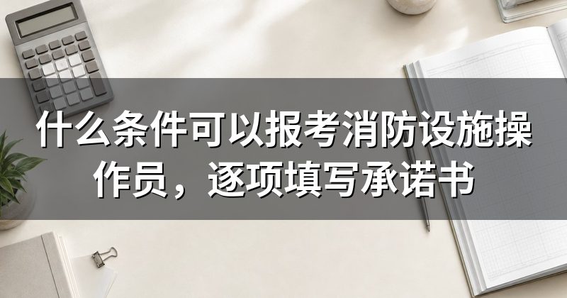 什么条件可以报考消防设施操作员,逐项填写承诺书