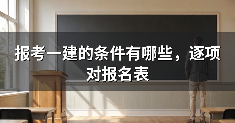 报考一建的条件有哪些,逐项对报名表