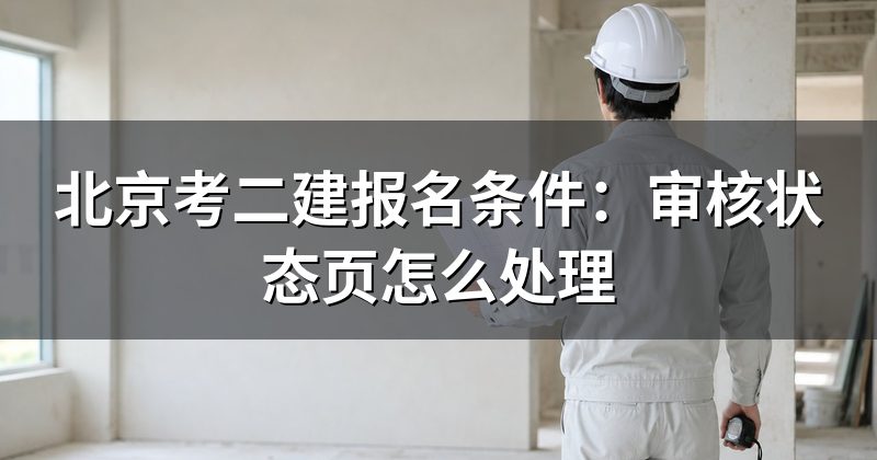 北京考二建报名条件:审核状态页怎么处理