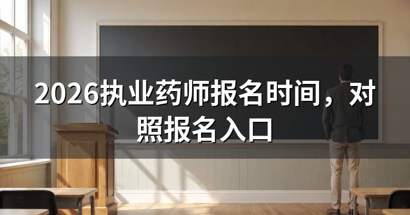 2026执业药师报名时间,对照报名入口