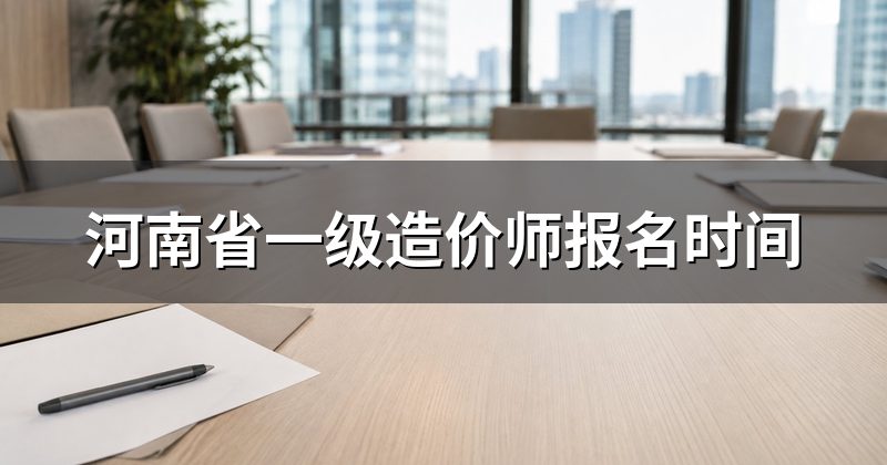 河南省一级造价师报名时间