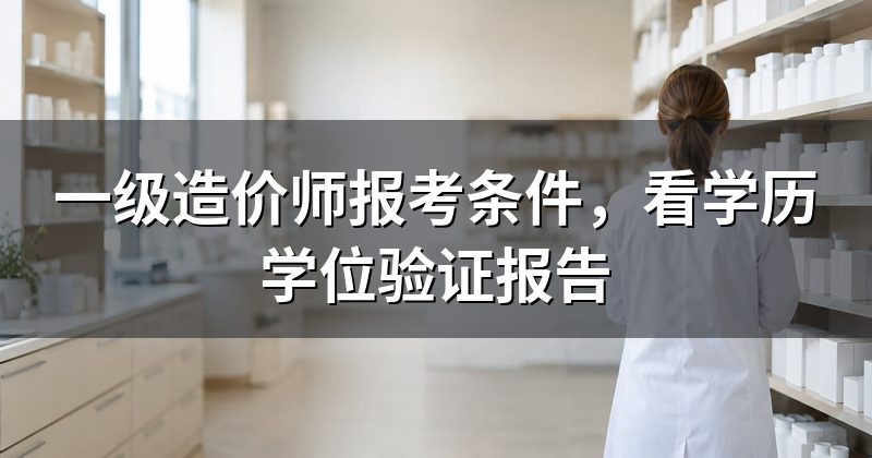 一级造价师报考条件,看学历学位验证报告