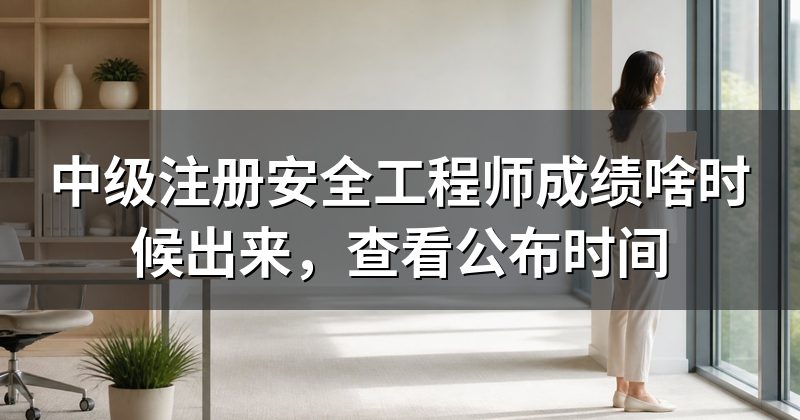 中级注册安全工程师成绩啥时候出来,查看公布时间