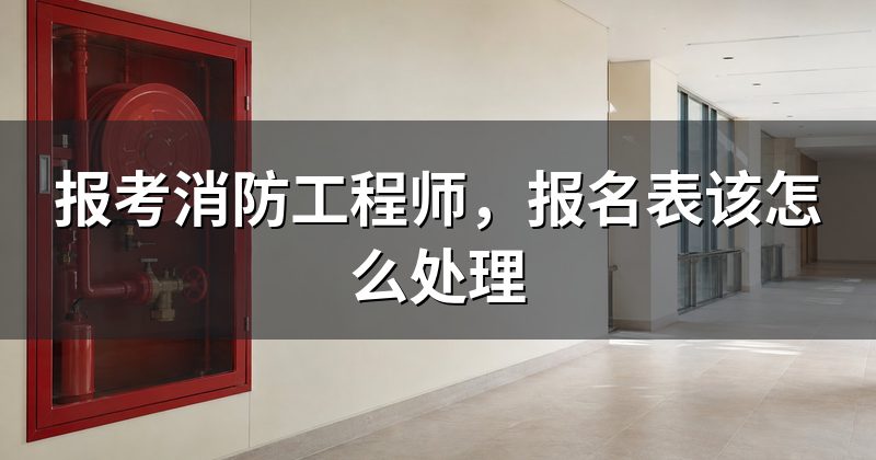 报考消防工程师，报名表该怎么处理