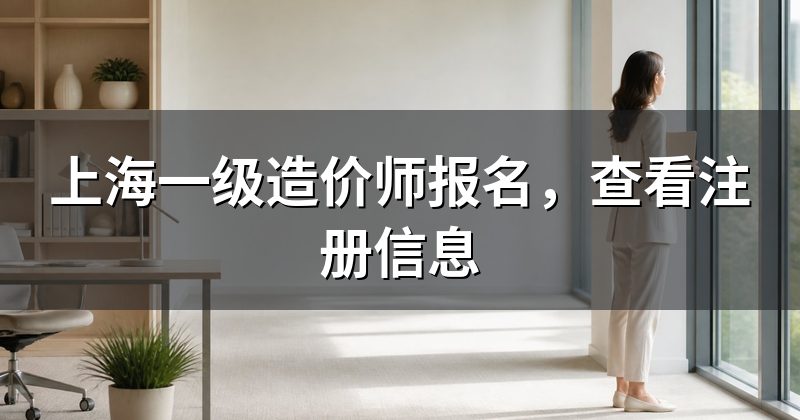上海一级造价师报名,查看注册信息