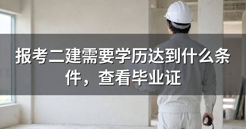 报考二建需要学历达到什么条件，查看毕业证