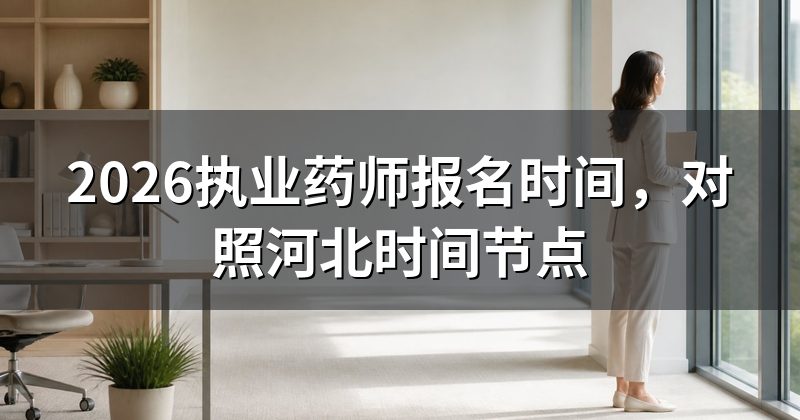 2026执业药师报名时间，对照河北时间节点