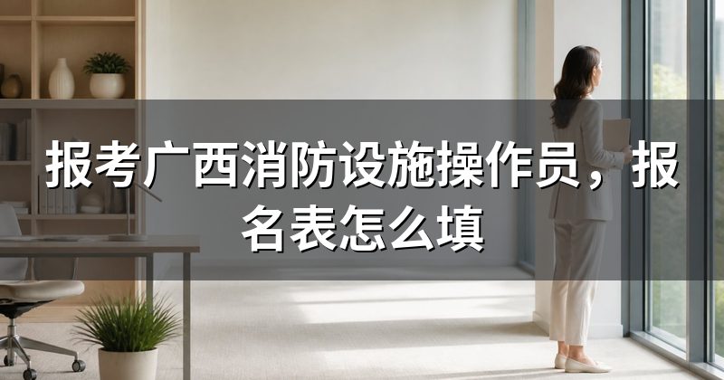 报考广西消防设施操作员，报名表怎么填