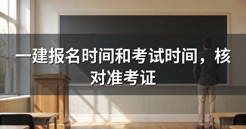 一建报名时间和考试时间，核对准考证