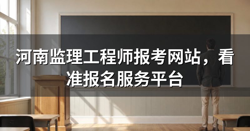 河南监理工程师报考网站,看准报名服务平台