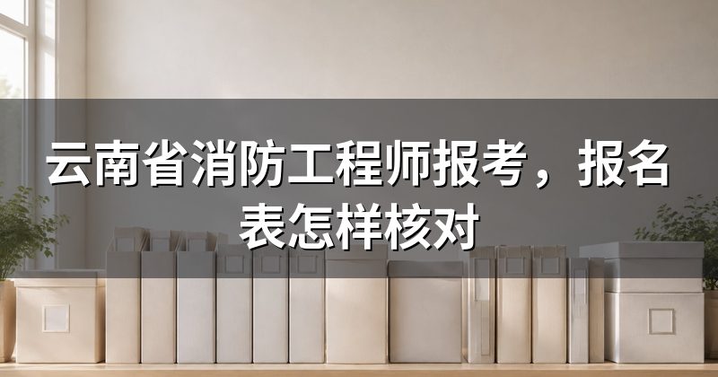 云南省消防工程师报考，报名表怎样核对