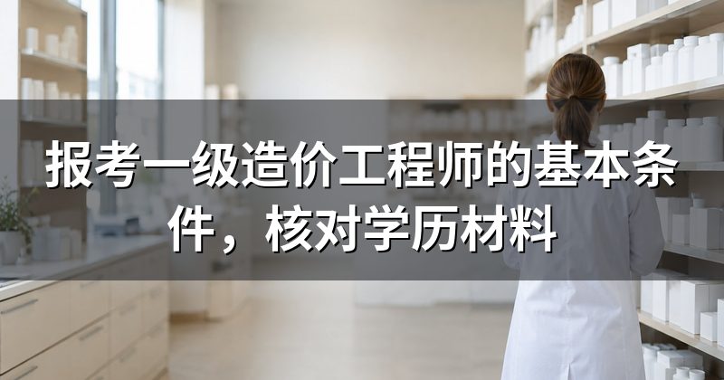报考一级造价工程师的基本条件,核对学历材料