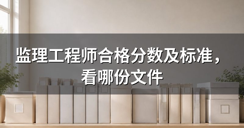 监理工程师合格分数及标准,看哪份文件
