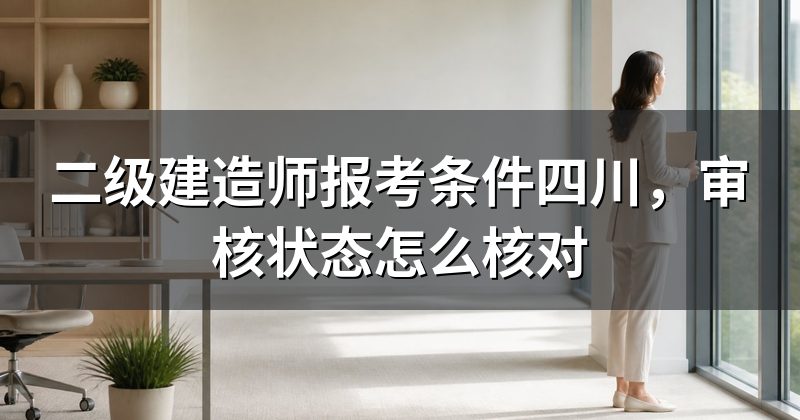 二级建造师报考条件四川，审核状态怎么核对