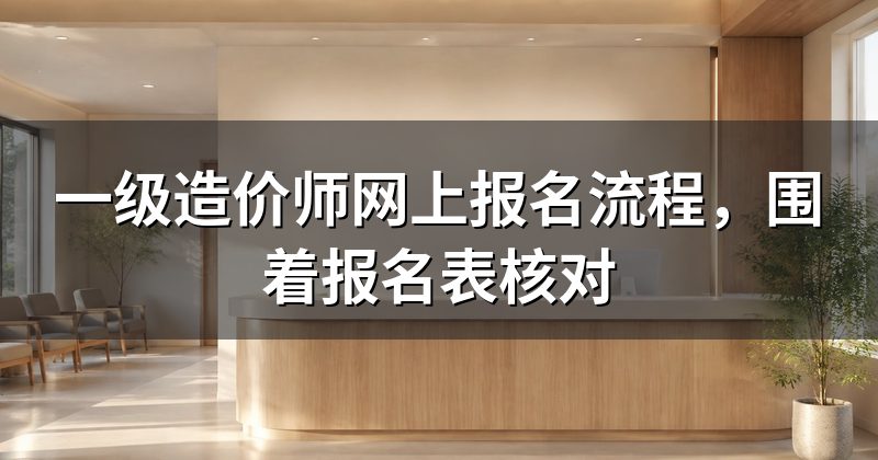 一级造价师网上报名流程，围着报名表核对