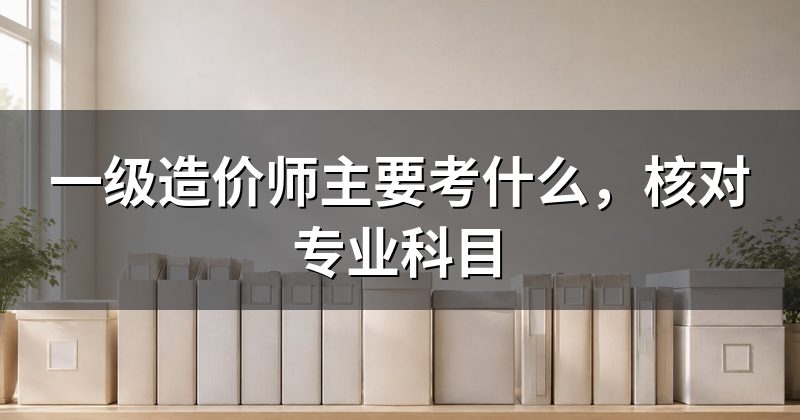 一级造价师主要考什么,核对专业科目